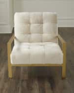 Image 3 of 9: Massoud Bondi Shearling Lounge Chair