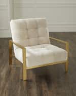 Image 1 of 9: Massoud Bondi Shearling Lounge Chair