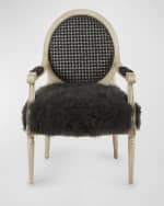 Image 3 of 8: Massoud Haven Shearling Accent Chair