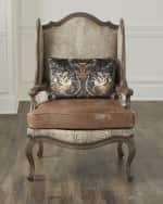 Image 2 of 6: Massoud Bastian Leather Wingback Chair 