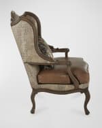 Image 4 of 6: Massoud Bastian Leather Wingback Chair 