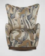 Image 3 of 5: Massoud Noor Swivel Wing Chair