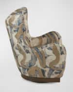 Image 4 of 5: Massoud Noor Swivel Wing Chair