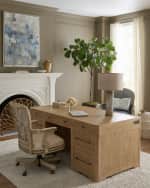 Image 2 of 8: Massoud Osmat Leather Office Chair