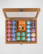 Image 1 of 3: Hector Saxe Leather Poker Set