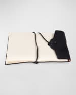 Image 2 of 2: Giulio Giannini e Figlio Caravaggio Leather Tie Notebook, Black