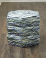 Image 2 of 6: Massoud Cheryl Hexagonal Stacked Stool 