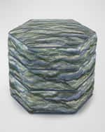 Image 3 of 6: Massoud Cheryl Hexagonal Stacked Stool 