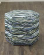 Image 1 of 6: Massoud Cheryl Hexagonal Stacked Stool 
