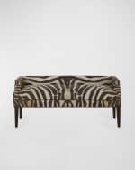 Image 4 of 9: Massoud Somer Hair on Hide End-of-Bed Bench, 70"