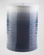 Image 2 of 4: Surya Waverly Outdoor Stool, Denim