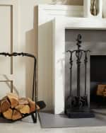Image 5 of 5: Arteriors Denison 3-Piece Fireplace Tool Set with Stand