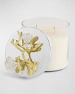 Image 2 of 4: Michael Aram Butterfly Ginkgo White & Gold Candle