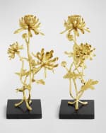 Image 2 of 4: Michael Aram Dahlia Tall Candleholders, Set of 2