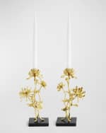 Image 3 of 4: Michael Aram Dahlia Tall Candleholders, Set of 2