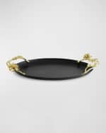 Image 2 of 5: Michael Aram Dahlia Oval Tray