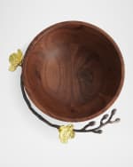 Image 4 of 5: Michael Aram Gold Orchid Small Wood Bowl