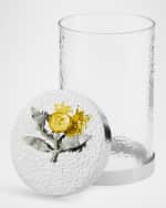 Image 2 of 3: Michael Aram Pomegranate Silver & Gold Medium Canister
