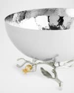 Image 4 of 4: Michael Aram Pomegranate Silver & Gold Serving Bowl with 24K Goldplate