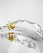 Image 5 of 5: Michael Aram Pomegranate Silver & Gold Oval Tray with 24K Goldplate