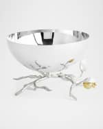 Image 2 of 4: Michael Aram Pomegranate Silver & Gold Small Bowl with 24K Goldplate