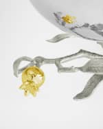 Image 4 of 4: Michael Aram Pomegranate Silver & Gold Small Bowl with 24K Goldplate