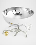 Image 1 of 4: Michael Aram Pomegranate Silver & Gold Small Bowl with 24K Goldplate