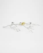 Image 2 of 6: Michael Aram Pomegranate Silver & Gold Low Candleholders