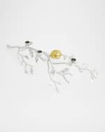 Image 3 of 6: Michael Aram Pomegranate Silver & Gold Low Candleholders
