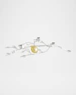 Image 1 of 6: Michael Aram Pomegranate Silver & Gold Low Candleholders
