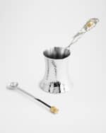 Image 3 of 6: Michael Aram Pomegranate Silver & Gold Coffee Pot with Spoon