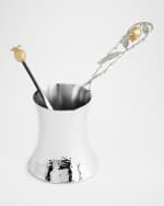 Image 4 of 6: Michael Aram Pomegranate Silver & Gold Coffee Pot with Spoon