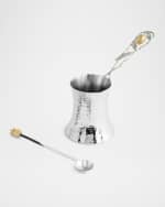 Image 1 of 6: Michael Aram Pomegranate Silver & Gold Coffee Pot with Spoon