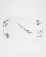 Image 4 of 6: Michael Aram Pomegranate Silver & Gold Cheeseboard with Spreader