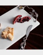 Image 5 of 6: Michael Aram Pomegranate Silver & Gold Cheeseboard with Spreader