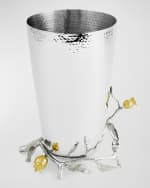 Image 3 of 7: Michael Aram Pomegranate Silver & Gold Vase with 24K Goldplate