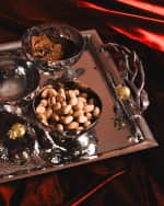 Image 5 of 6: Michael Aram Pomegranate Silver & Gold Triple Bowl