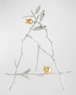 Image 3 of 6: Michael Aram Pomegranate Silver & Gold Easel Picture Frame, 5" x 7"