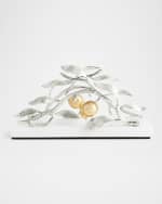 Image 1 of 5: Michael Aram Pomegranate Silver & Gold Vertical Napkin Holder