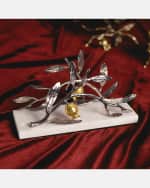 Image 4 of 5: Michael Aram Pomegranate Silver & Gold Vertical Napkin Holder