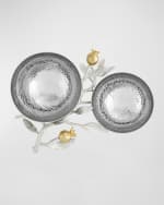 Image 5 of 6: Michael Aram  Pomegranate Silver & Gold Double Bowl