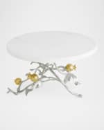 Image 3 of 7: Michael Aram Pomegranate Silver & Gold Cake Stand with 24K Goldplate