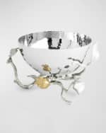 Image 2 of 6: Michael Aram Pomegranate Silver & Gold Nut Bowl