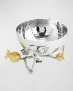 Image 3 of 6: Michael Aram Pomegranate Silver & Gold Nut Bowl