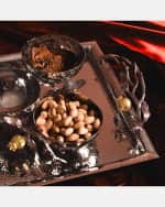 Image 5 of 6: Michael Aram Pomegranate Silver & Gold Serving Tray with 24K Goldplate