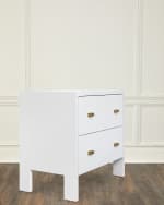 Image 2 of 5: Worlds Away Andre 2-Drawer Side Table