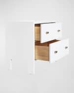 Image 3 of 5: Worlds Away Andre 2-Drawer Side Table
