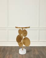 Image 2 of 4: Worlds Away Cassius Side Table