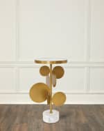 Image 3 of 4: Worlds Away Cassius Side Table