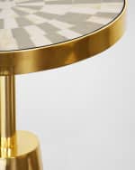 Image 3 of 4: Worlds Away Elias Tapered Brass Side Table